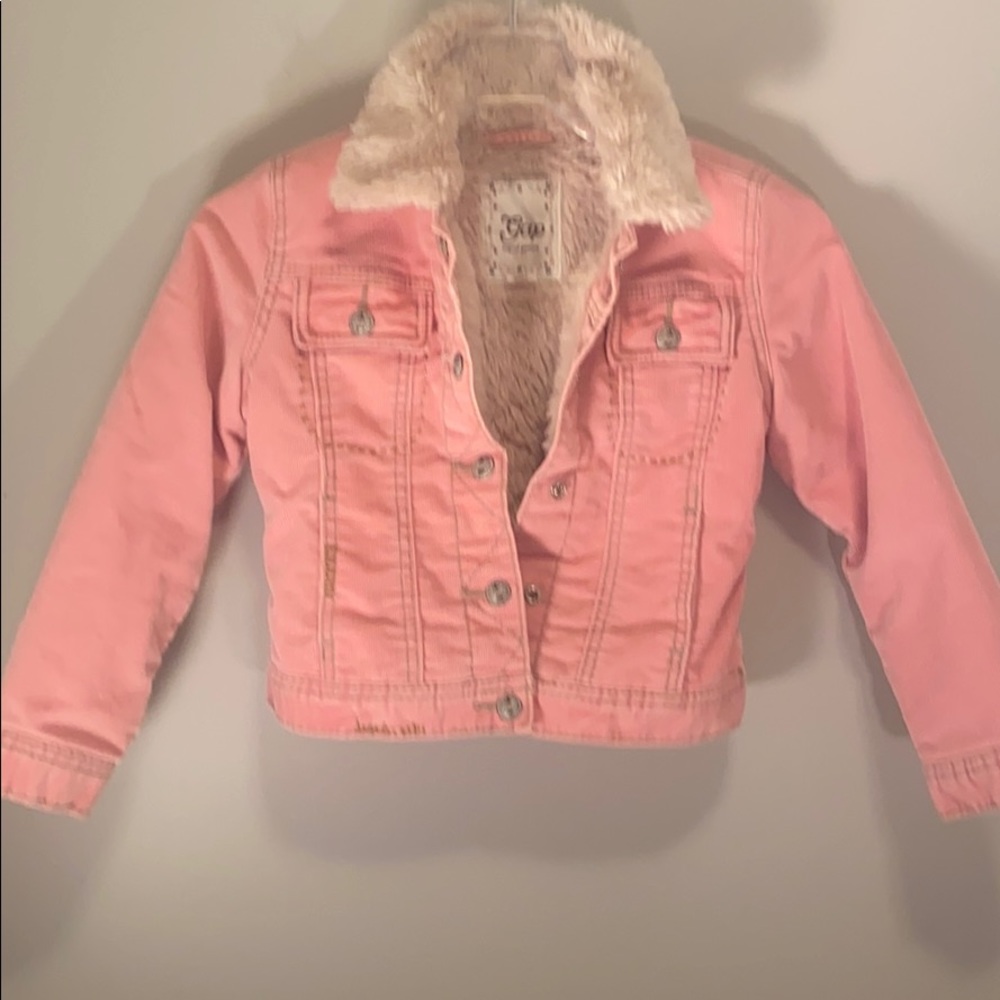 GAP Kids Corduroy Faux Fur Lined Jean Jacket